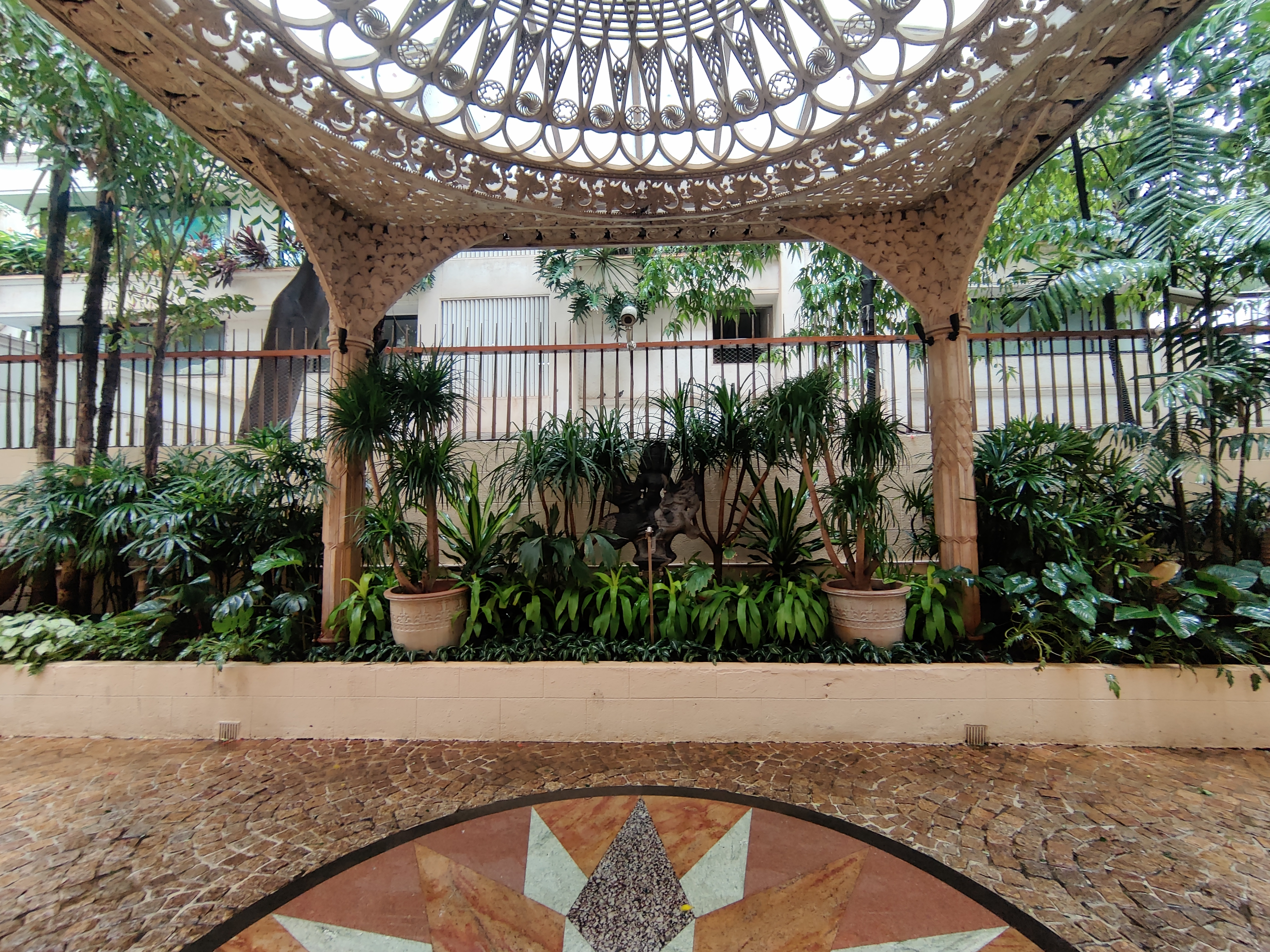 Elegant residential garden design at Mangal Aaditayan with landscape plantation features